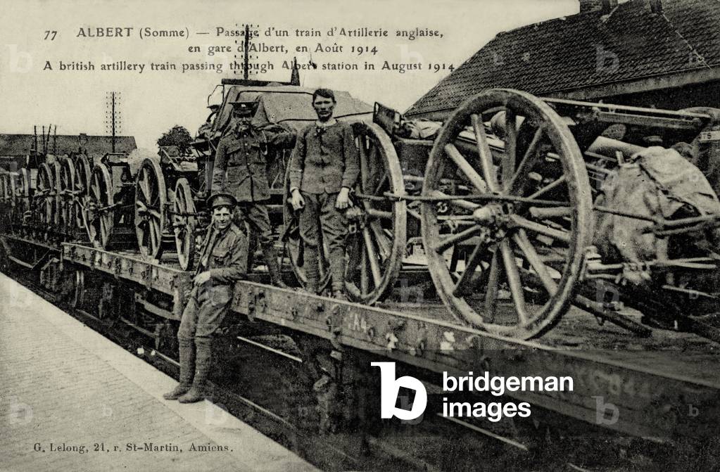 World War I: English artillery train