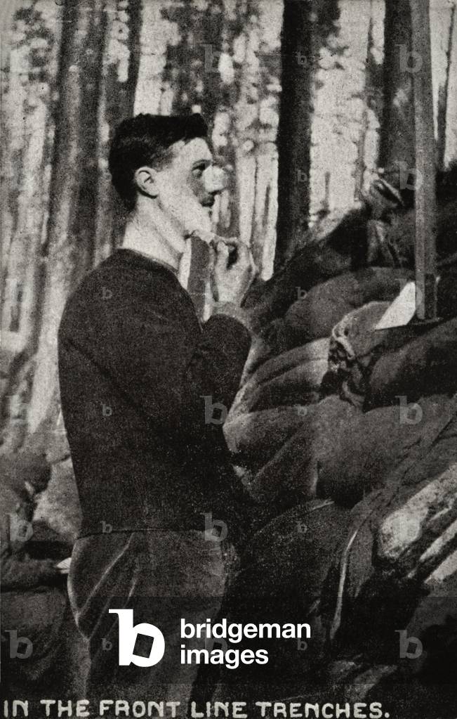 World War I 'In The Front Line Trenches' Shaving