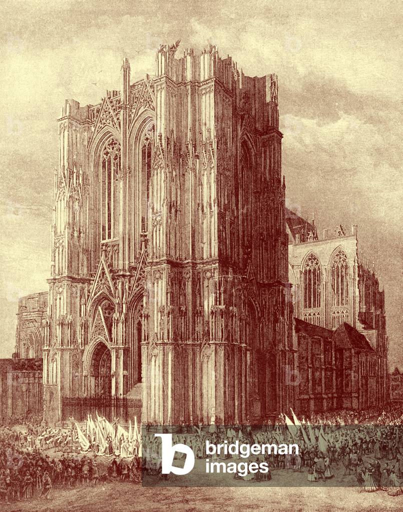 Cologne cathedral before the 1840 rennovation