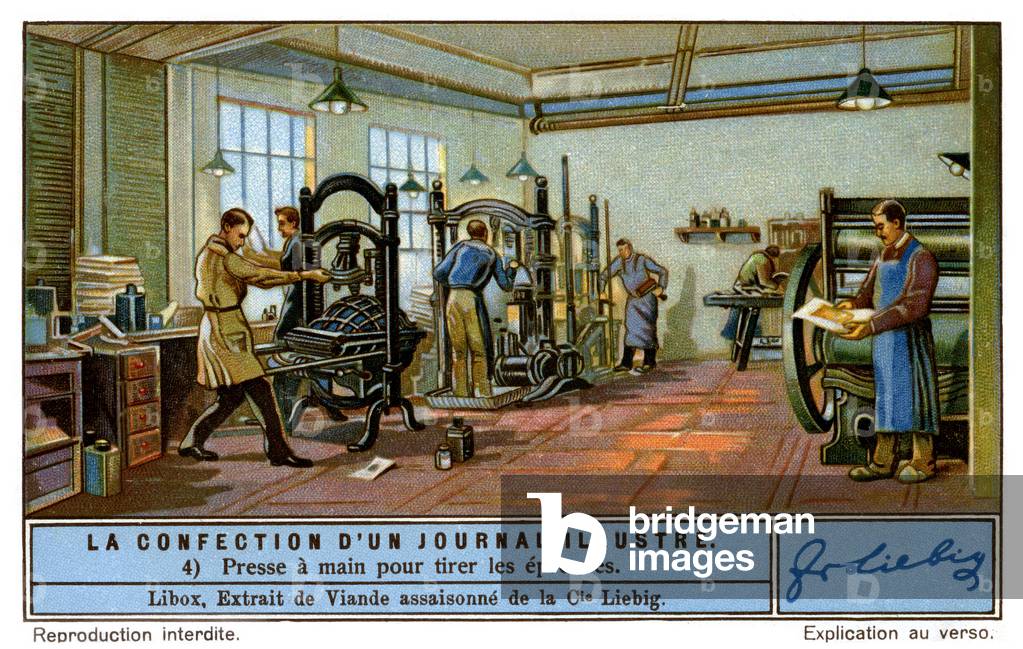 Printing presses in the print room.