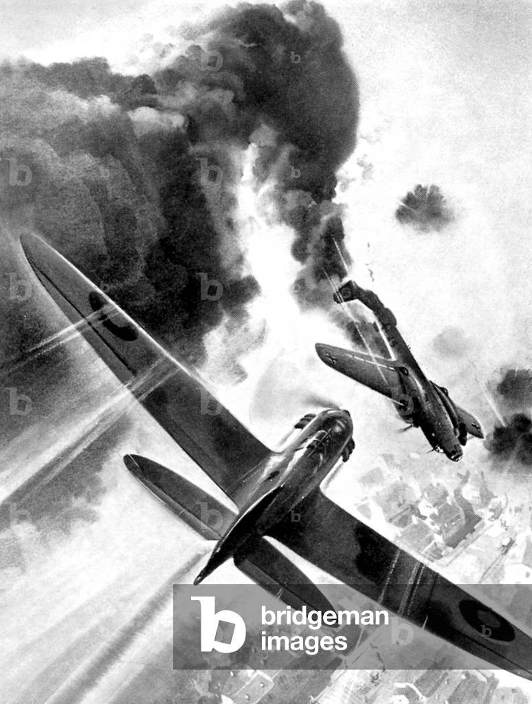 WW2: New Zealand Pilot shooting down Geman bomber