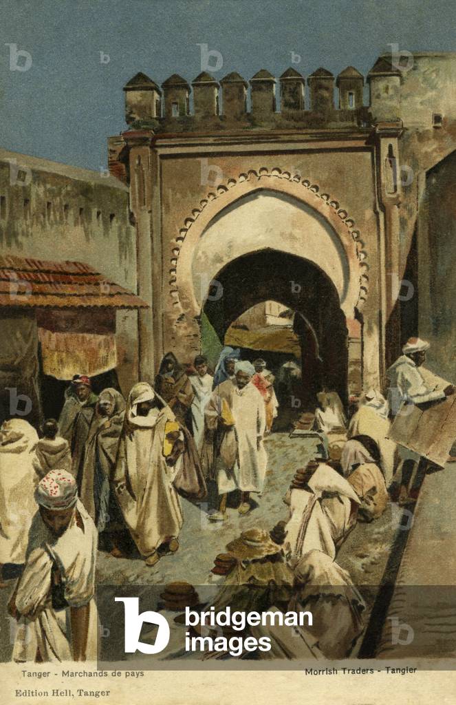 Moroccan merchants in Tangier