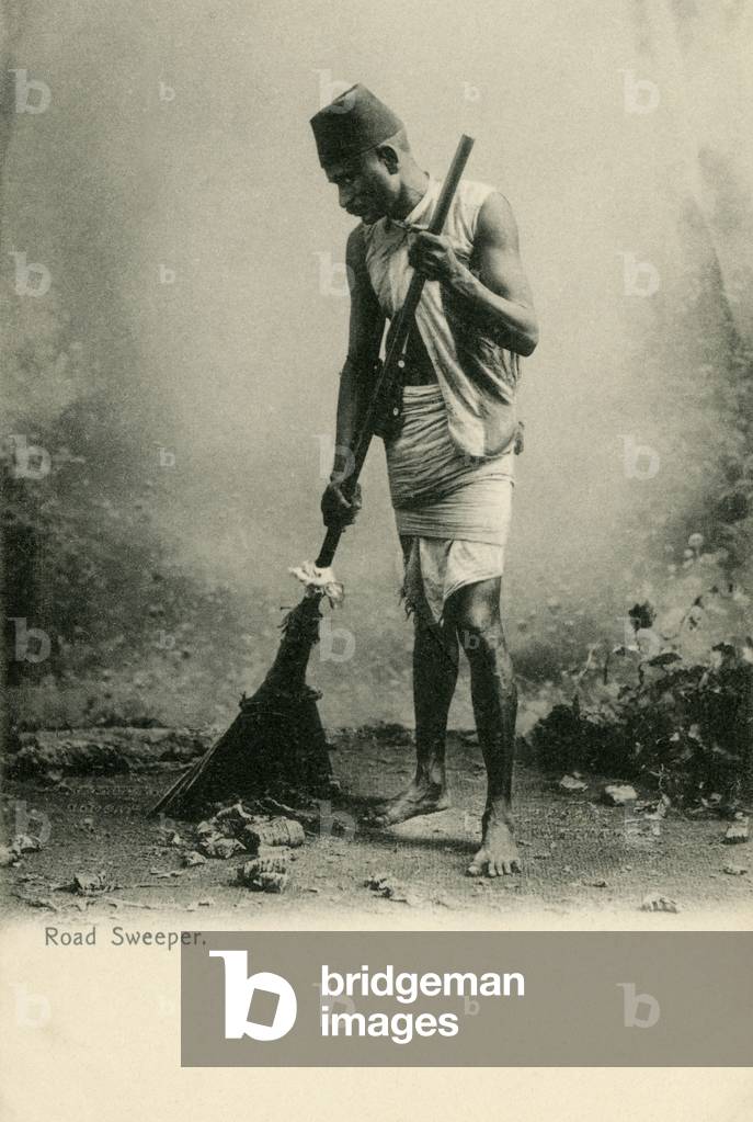 An Indian road sweeper