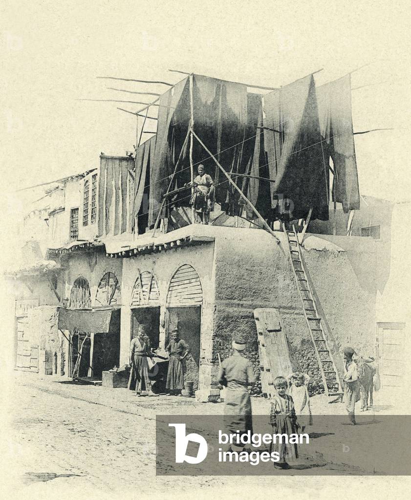 Dye works in Damascus, Syria in   1894.