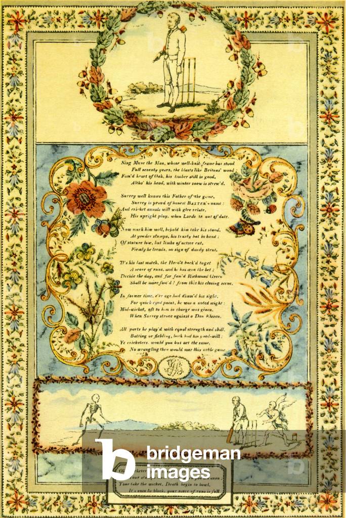 Cricket song for 'Honest Baxter' of Surrey