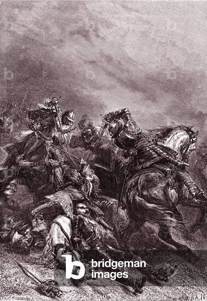 Death of Gustavus Adolphus of Sweden and his page