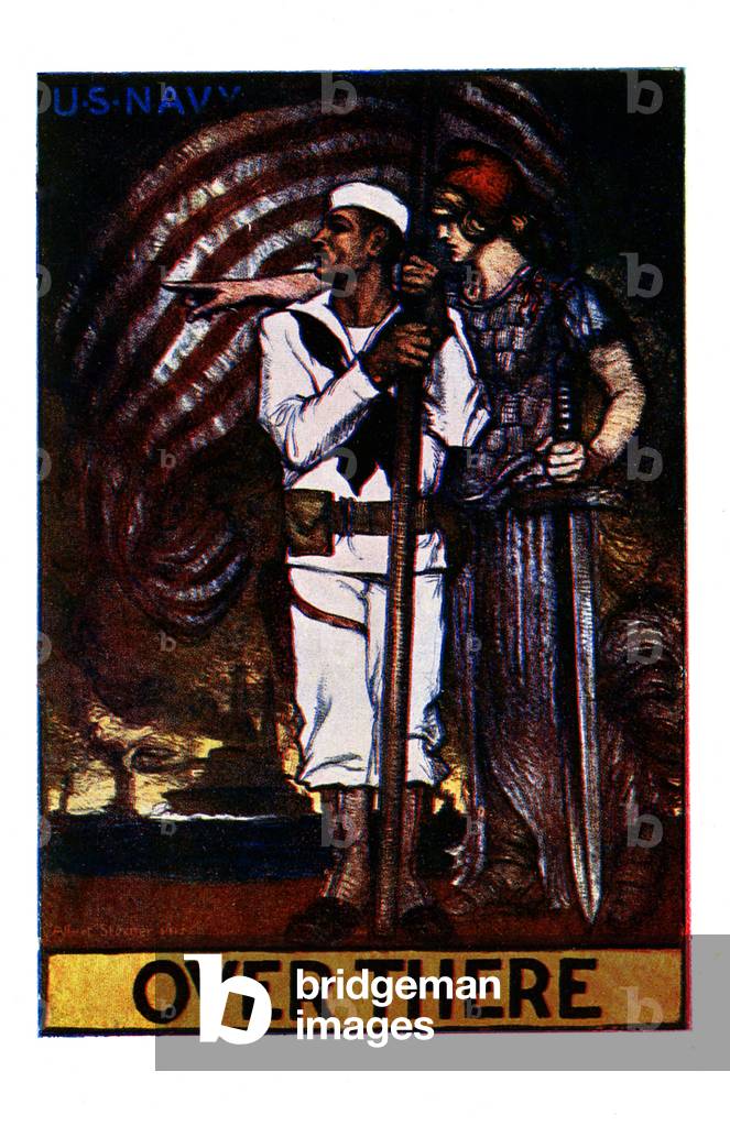 US Navy World War 1 poster: 'Over There'