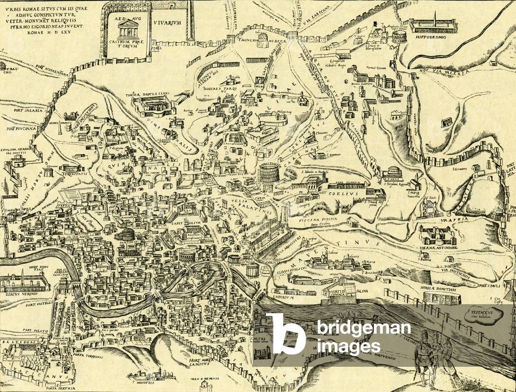 Map of City of Rome and its ancient monuments