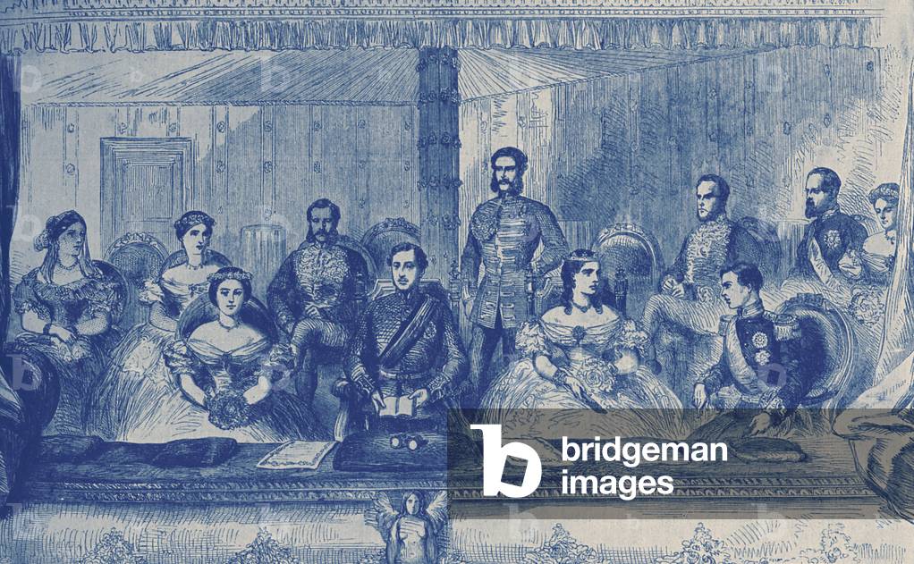 Edward VII and Queen Alexandra of England at the Opera in London, 19th century (engraving)