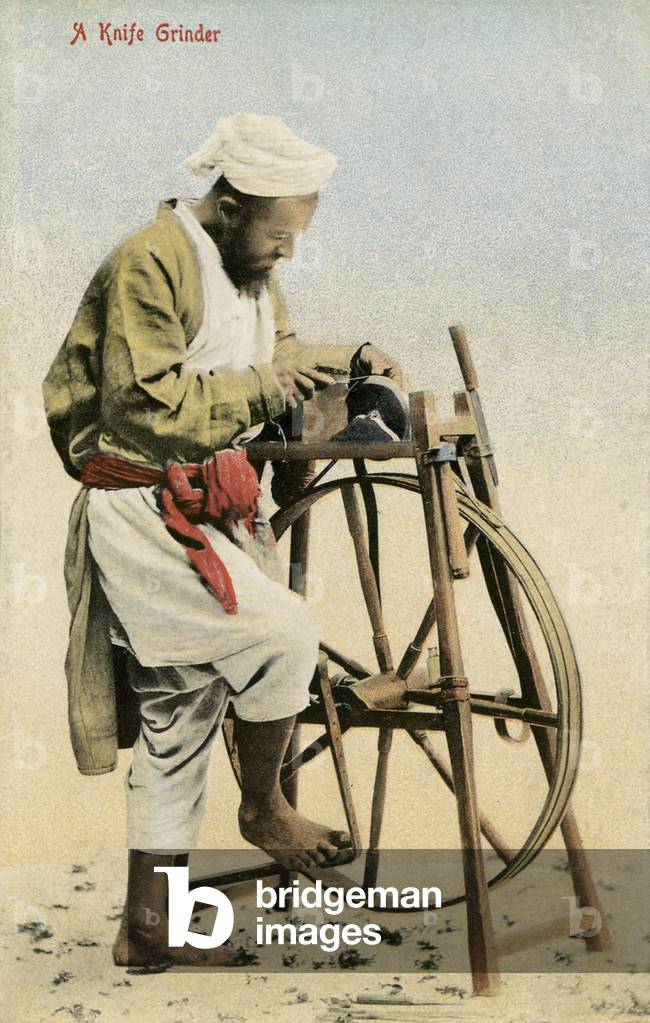 An Indian knife grinder