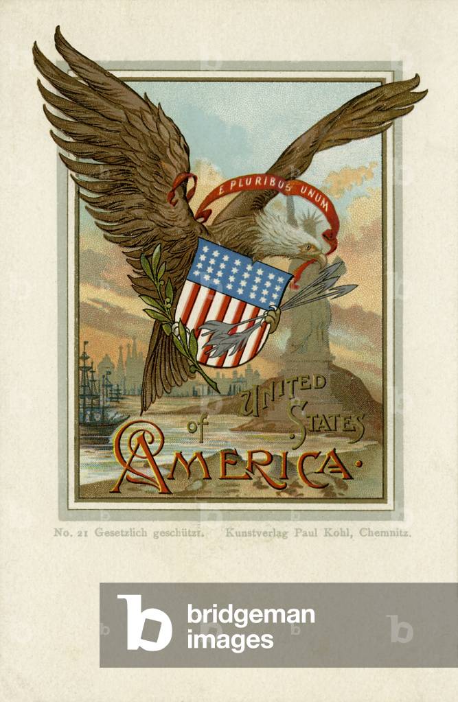 American Eagle and Statue of Liberty