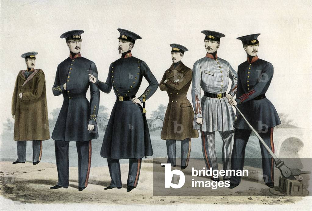 Staff uniforms, Saint-German and Versailles Railway, 1840