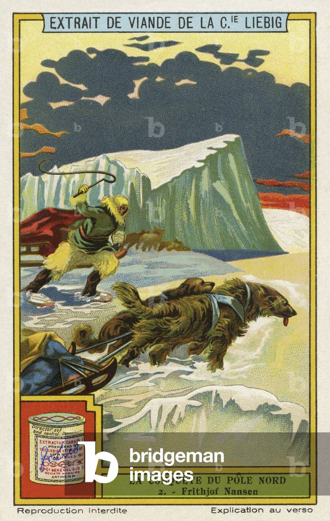 Conquest of the North Pole - Fridtjof Nansen, 1900s (chromo)