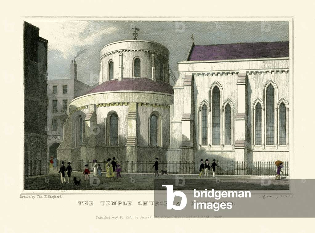 London Views:  The Temple Church, as restored.