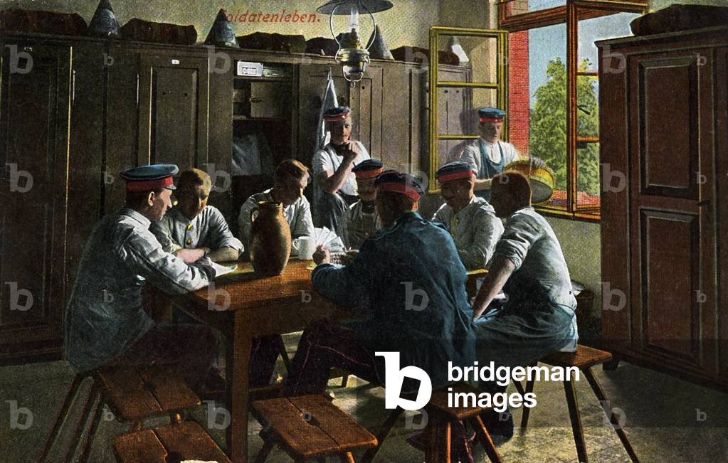 German Soldiers playing cards