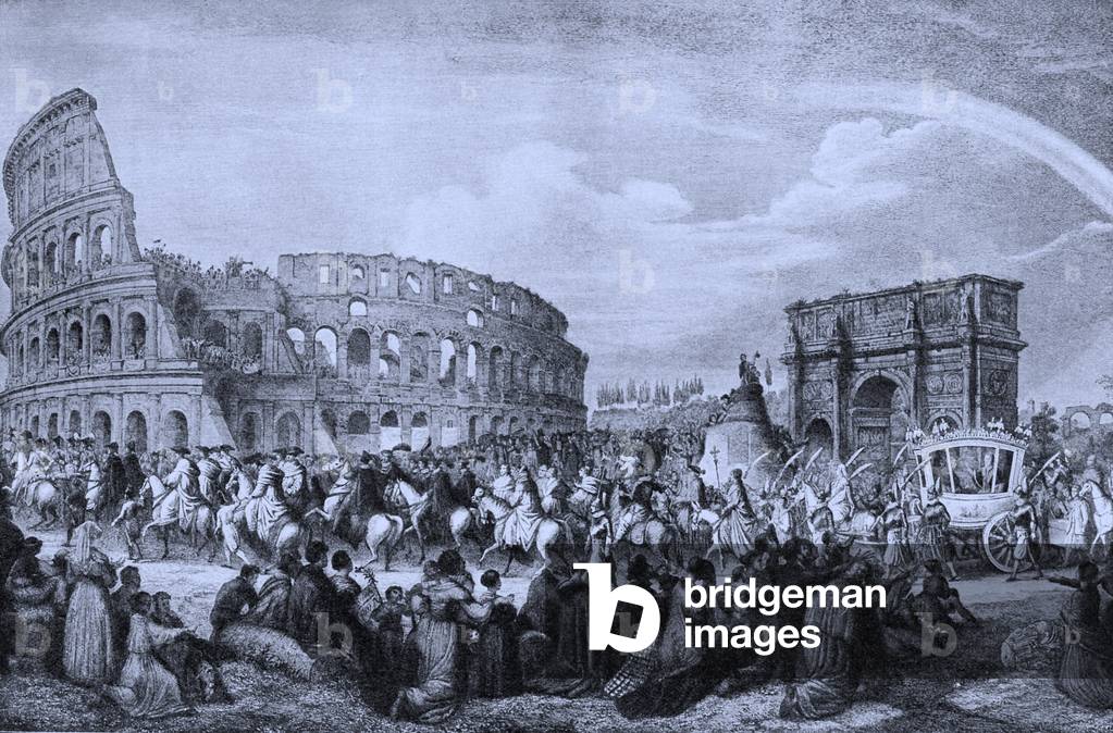 Pope Pius IX at the Colosseum