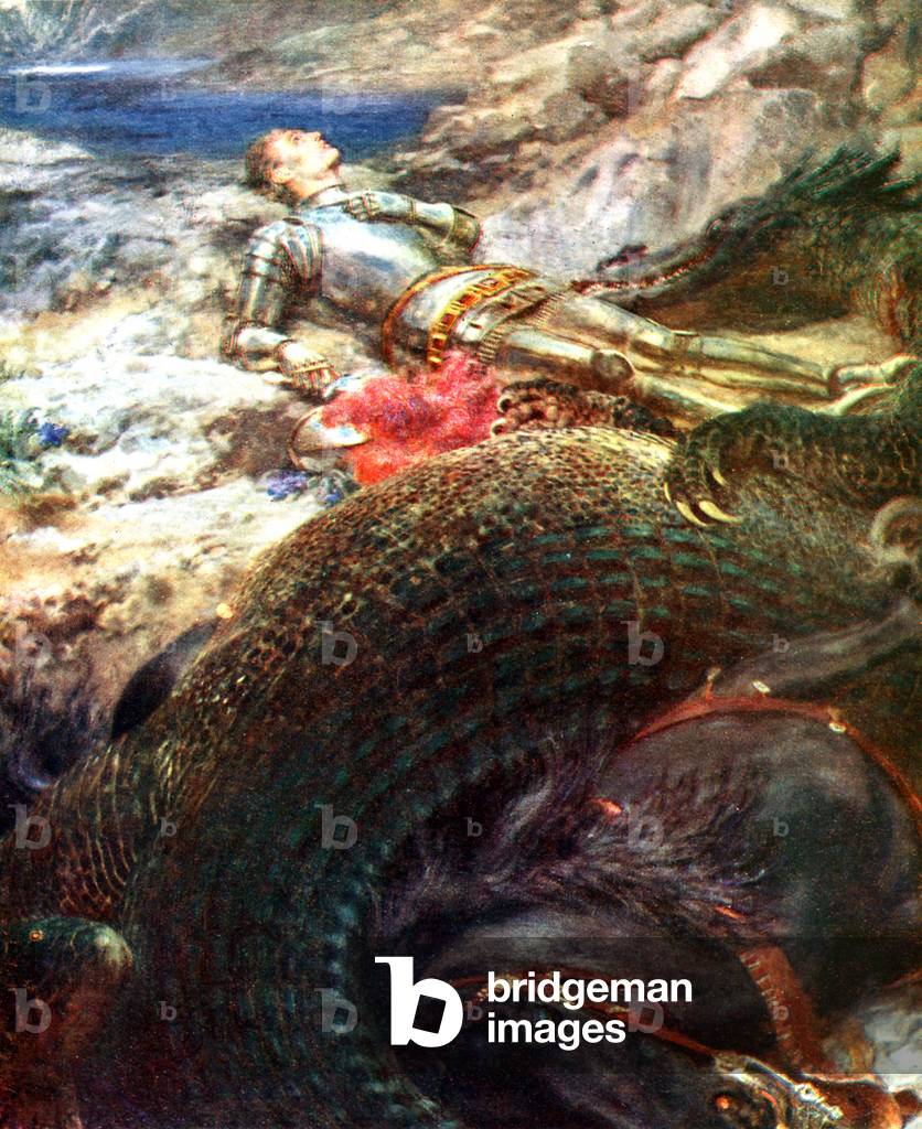 St. George and the Dragon by Briton Rivière