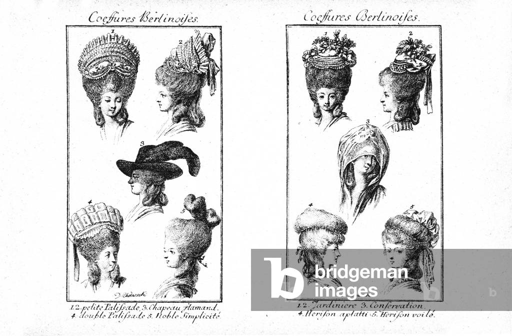 Berlin headdresses 1790