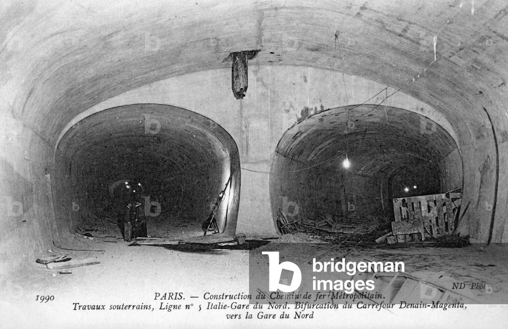 Paris Metro - construction of underground