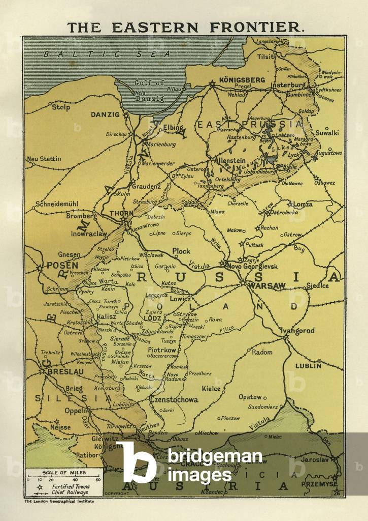 WWI Map of the Eastern Frontier