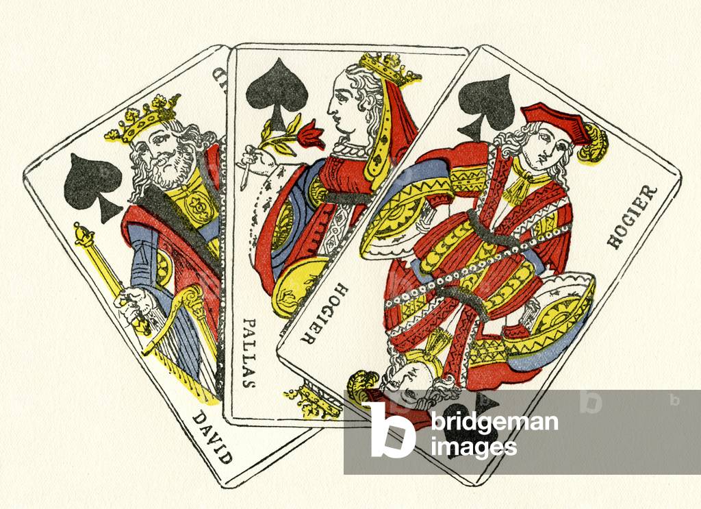French court cards - spades, c.1813 (engraving)