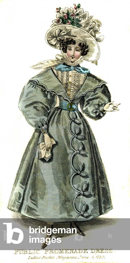 Public promenade dress from 1830 - fashion