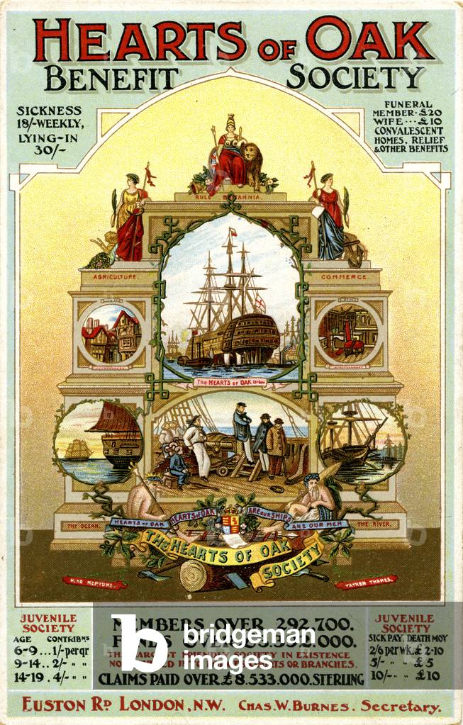 Advertisement for Hearts of Oak Benefit Society