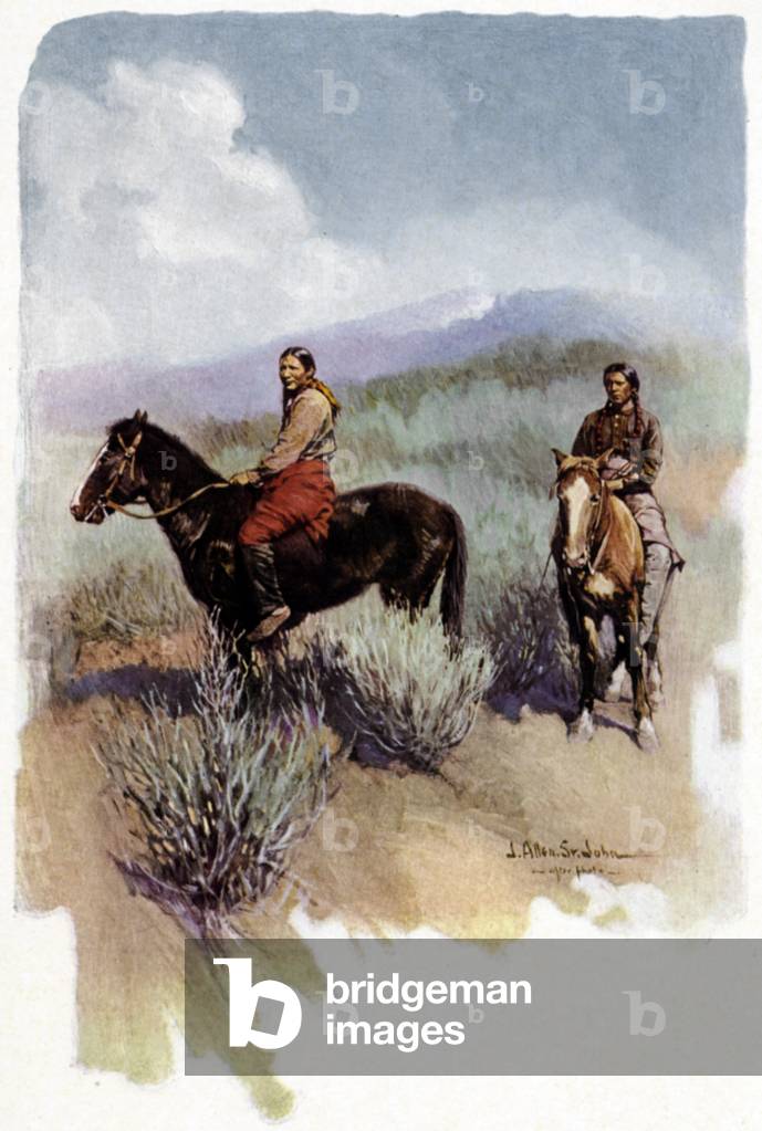 Native American scouting expedition