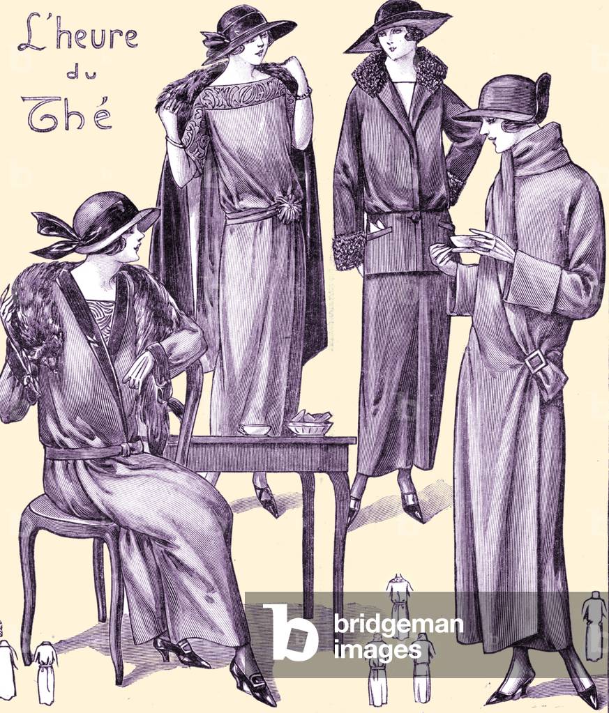French fashion, 1920s: Tea time (L'heure du thé')