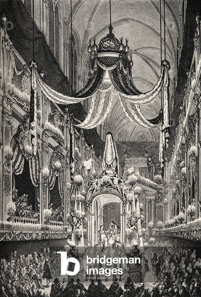 Clergy during the reign of Louis XV (18th century) (engraving)