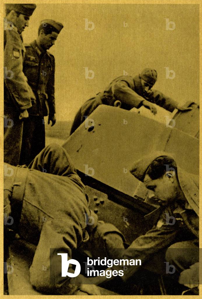 WWII: Inspection of a captured Soviet tank