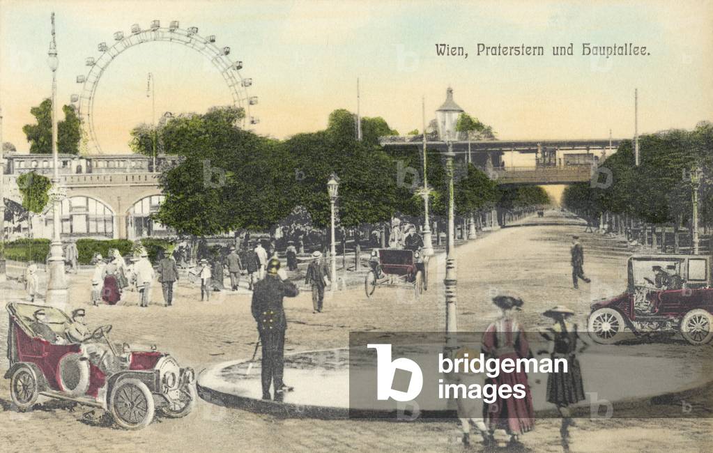 VIENNA - Praterstern & Hauptallee, end of 19th/20th century (postcard)