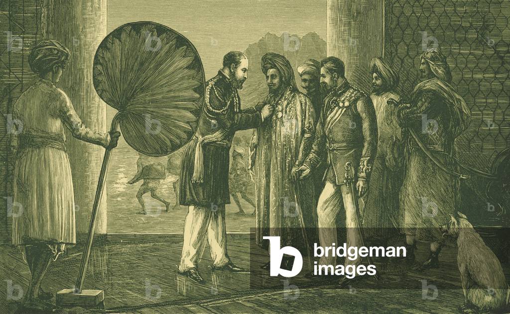 Prince of Wales decorating the Sultan of Lahej