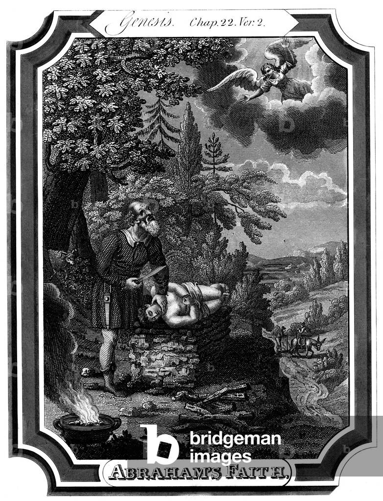 Abraham prepares to sacrifice his son - Bible