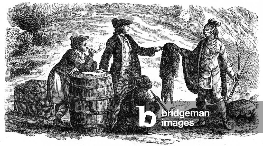 North American traders and Indians