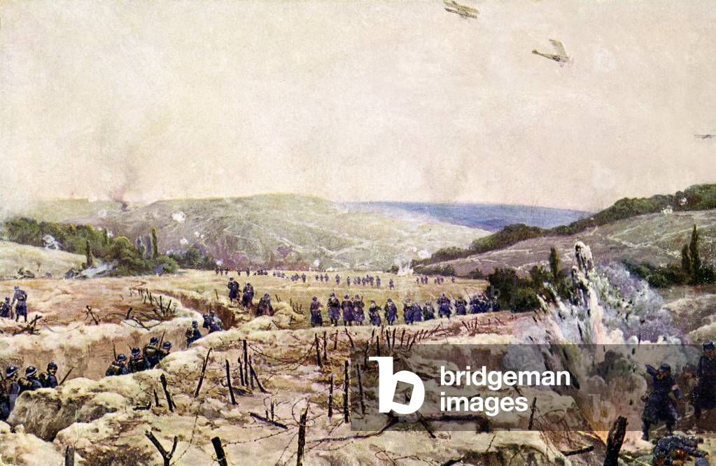 World War I scene: the capture of Tahure