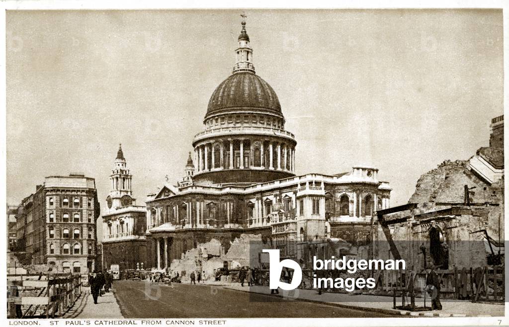 War damage in London: view of St Paul 's