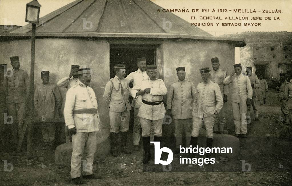 General Villalon Jefe at a Spanish camp in Melilla