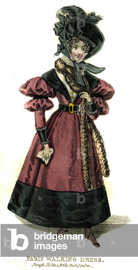 Paris walking dress from 1830 - fashion