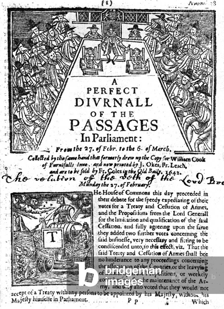 A Perfect Diurnal of the Passages in Parliament