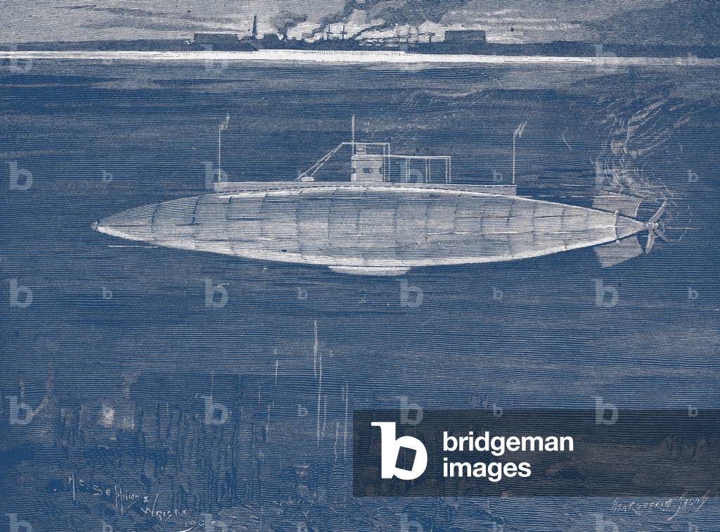 The Gustave Zede, French submarine boat