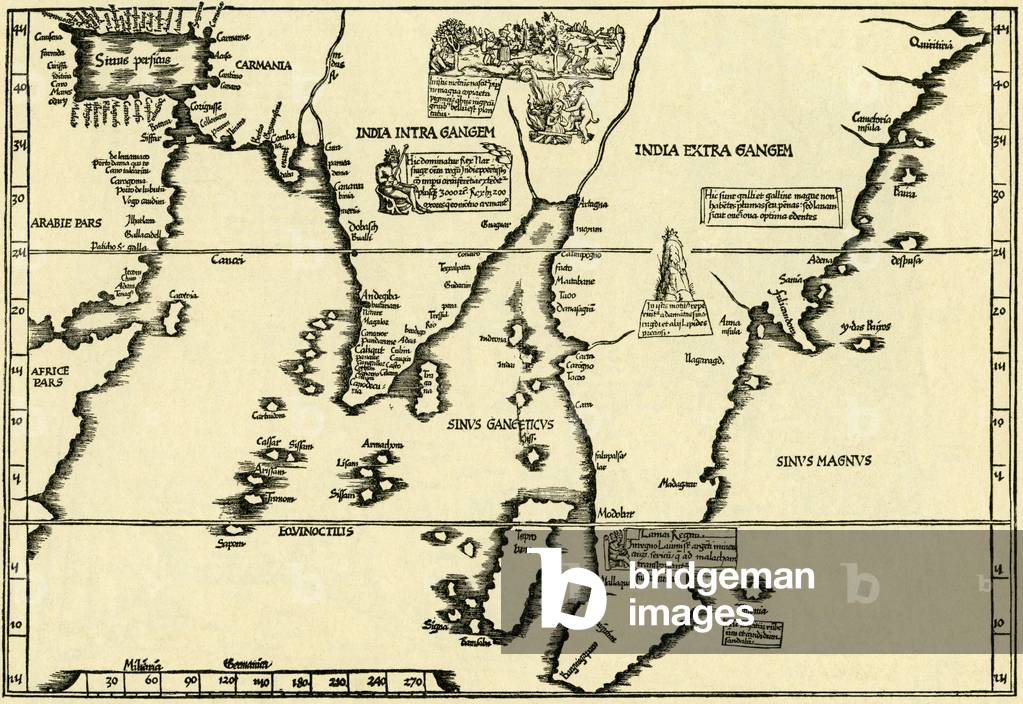 India - map in Ptolemy 's 'Geographicae Enarrationis'