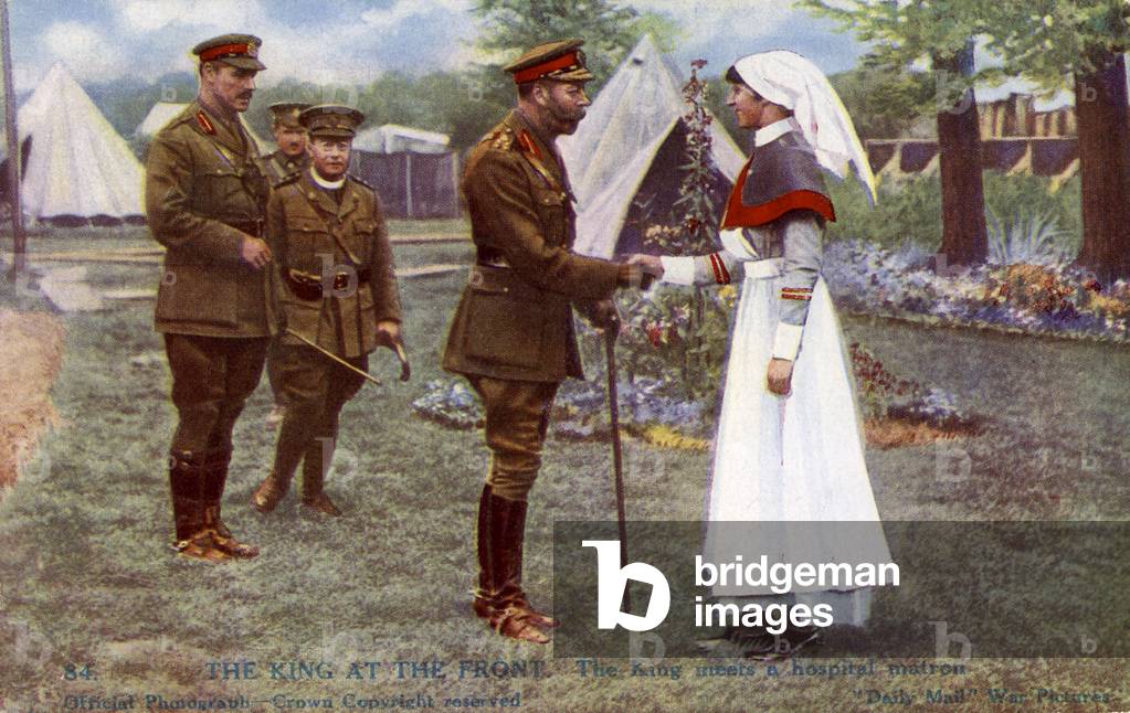 George V meeting a hospital matron on the Western Front