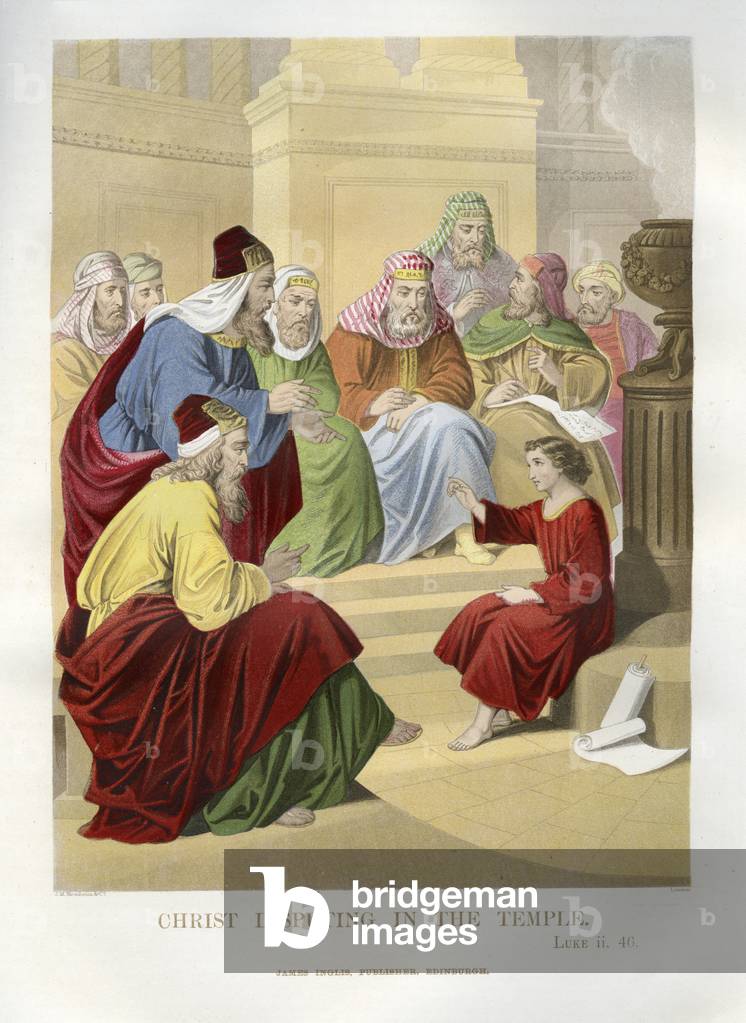 Christ disputing in the temple - Bible