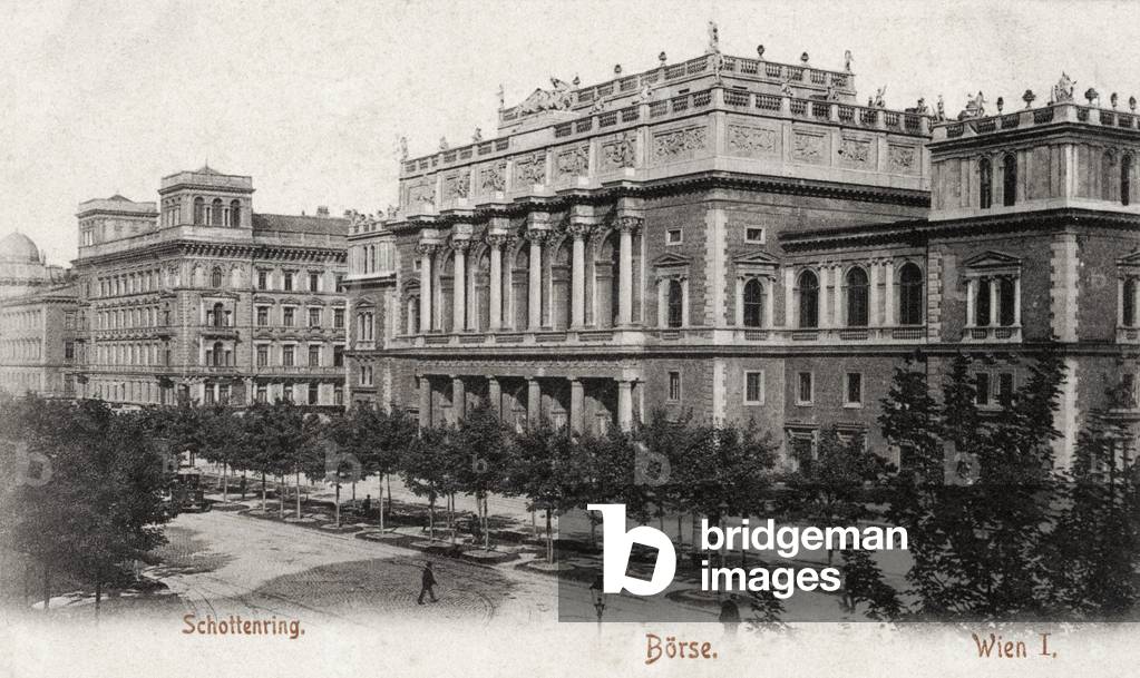 Vienna Stock Exchange Schottenring end of 19th/beg of 20th century (postcard)