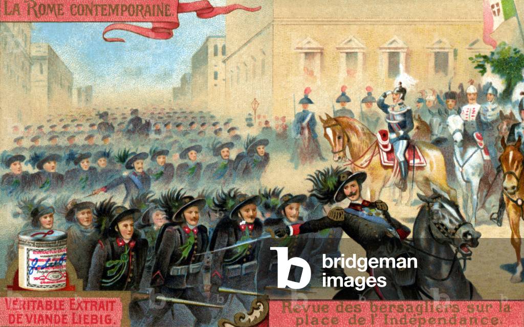 Bersaglieri review on Piazza Indipendenza, Rome