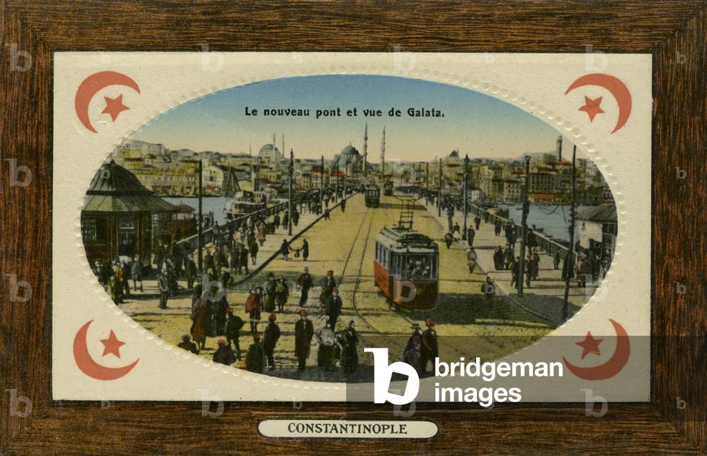 Galata Bridge, late 19th/beg 20th century (postcard)