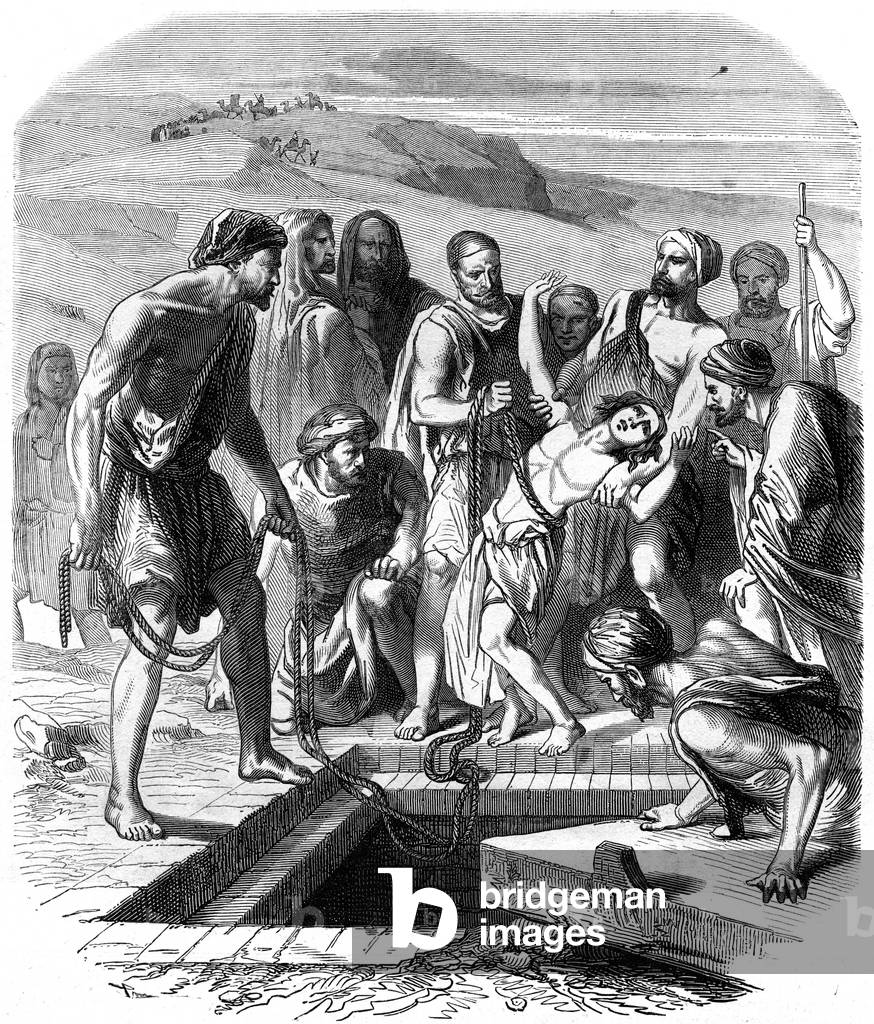 Joseph 's brothers throw him into the pit - Bible