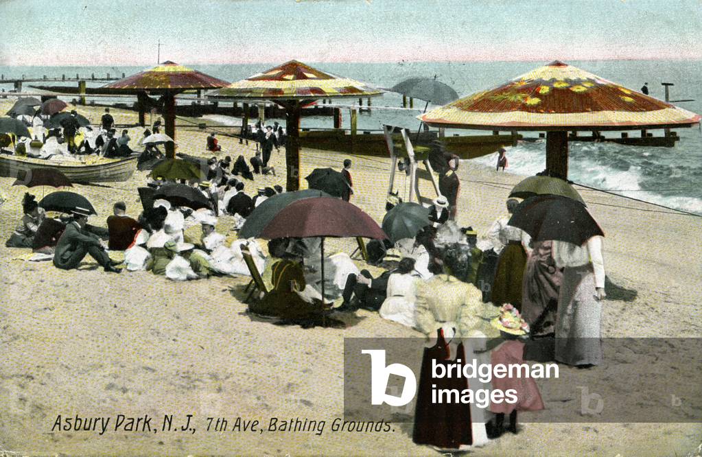 Seaside scene in Asbury park, New Jersey,