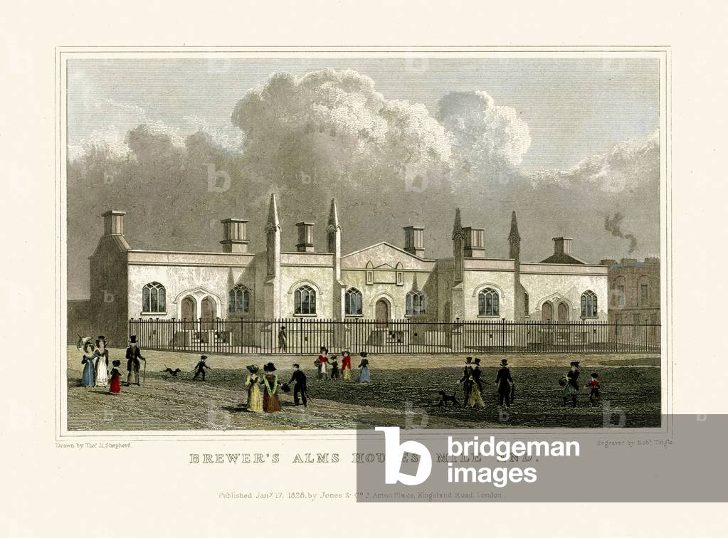 London Views:  Brewer's Alms Houses, Mile End